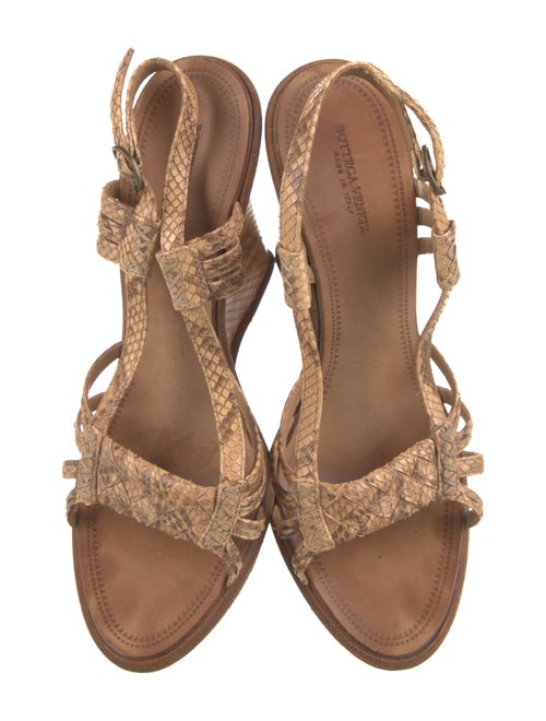 Bottega Veneta Snakeskin Slingback Sandals