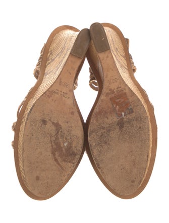 Bottega Veneta Snakeskin Slingback Sandals