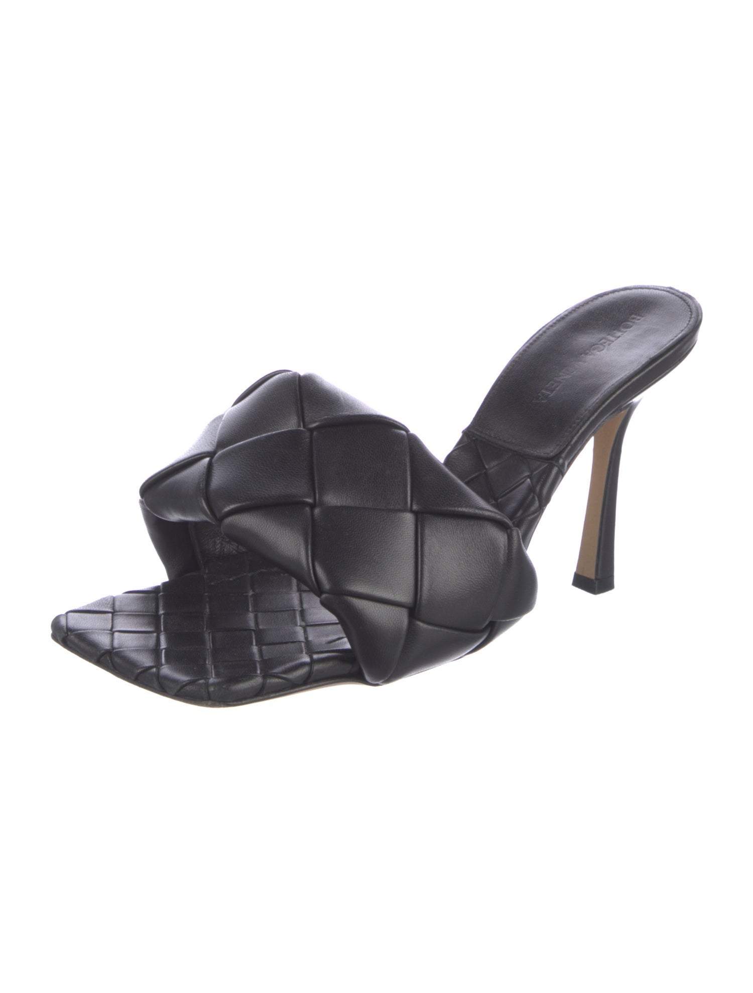 Bottega Veneta Intrecciato Weave Leather Slides