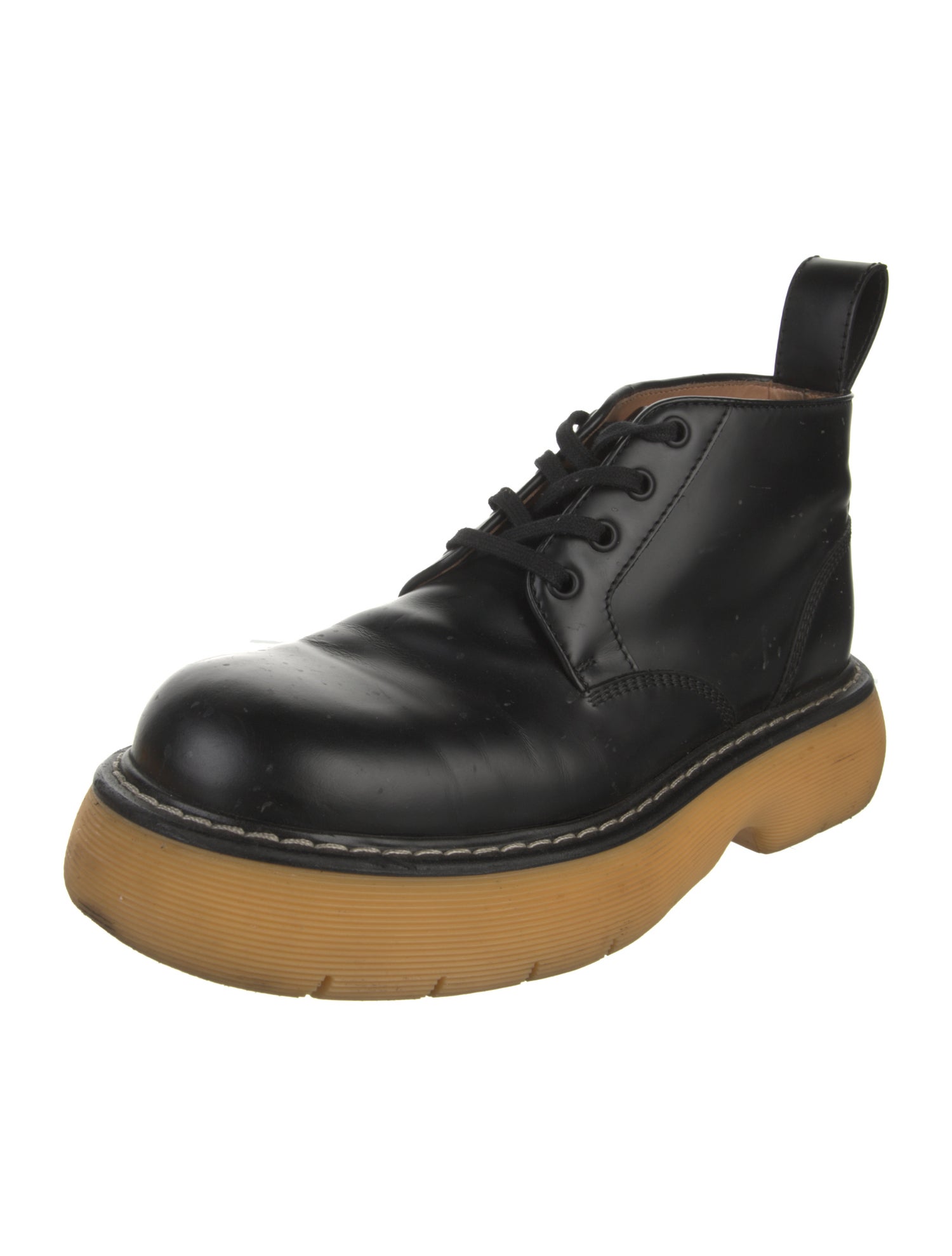 Bottega Veneta Leather Lace-Up Boots