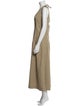 Bottega Veneta V-Neck Long Dress