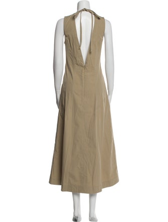 Bottega Veneta V-Neck Long Dress