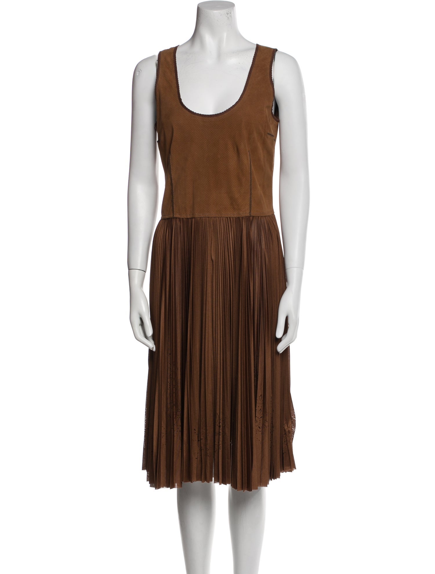 Bottega Veneta Colorblock Pattern Knee-Length Dress