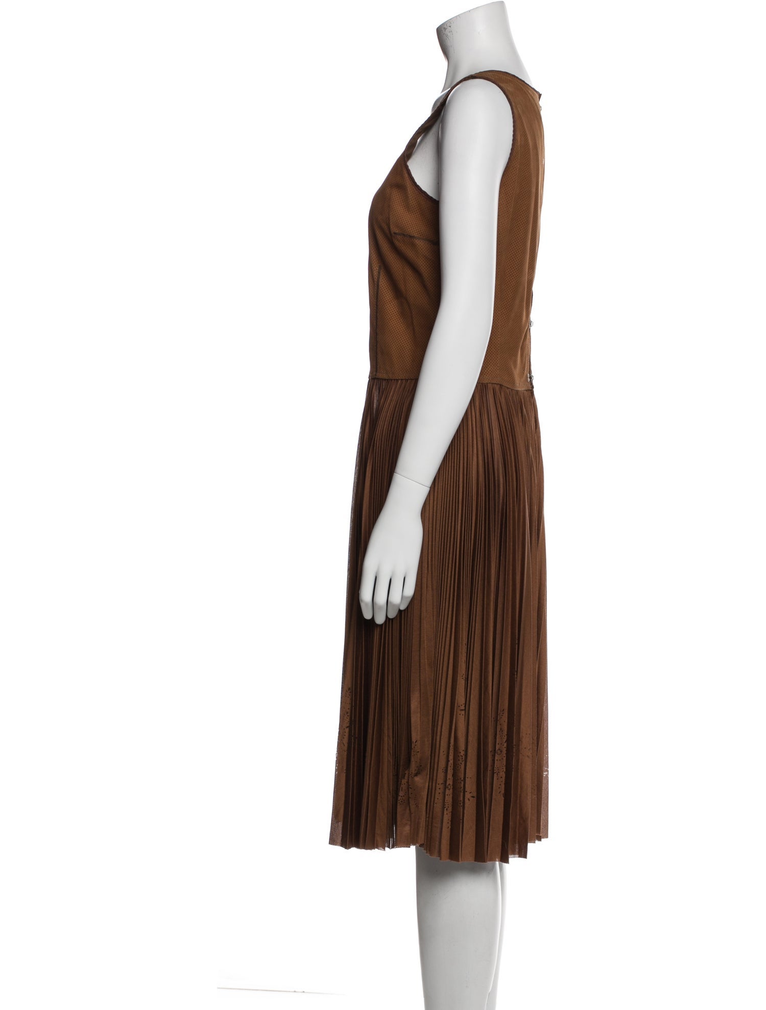 Bottega Veneta Colorblock Pattern Knee-Length Dress