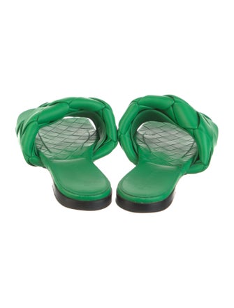 Bottega Veneta Intrecciato Weave Leather Slides