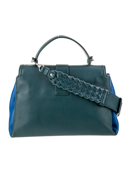 Bottega Veneta Intrecciato Intrecciato-Trimmed Medium Piazza Bag