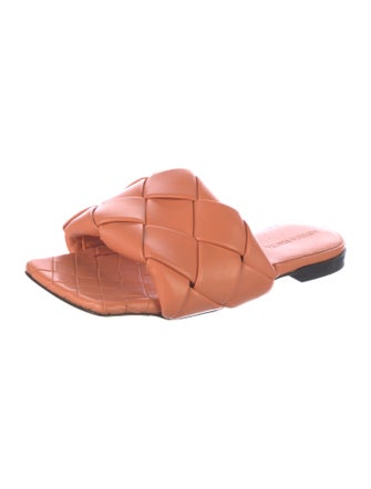 Bottega Veneta Intrecciato Weave Leather Slides
