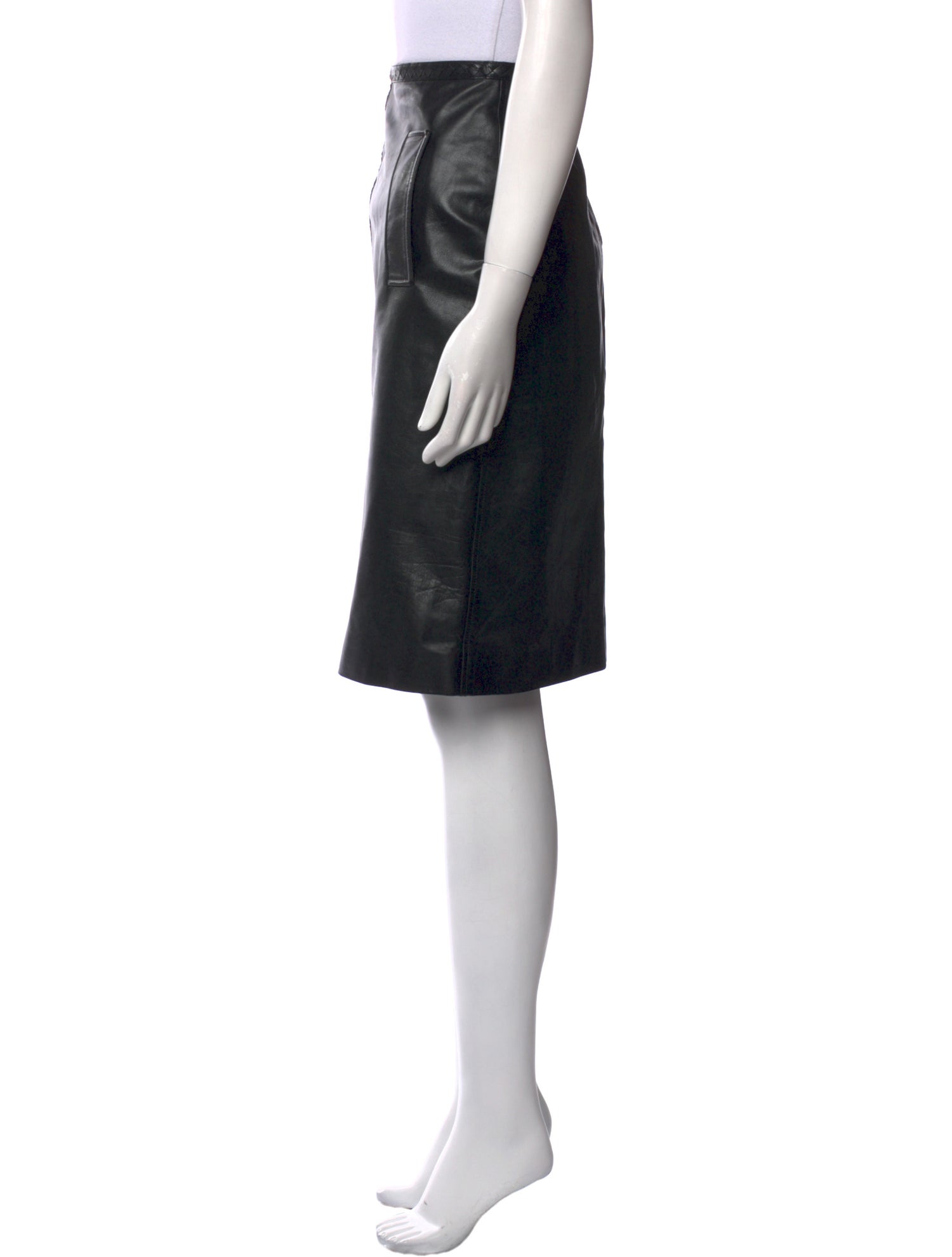 Bottega Veneta Leather Knee-Length Skirt