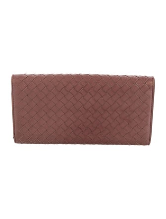 Bottega Veneta Intrecciato Weave Leather Continental Wallet