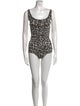 Bottega Veneta Animal Print Scoop Neck Bodysuit