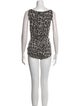 Bottega Veneta Animal Print Scoop Neck Bodysuit