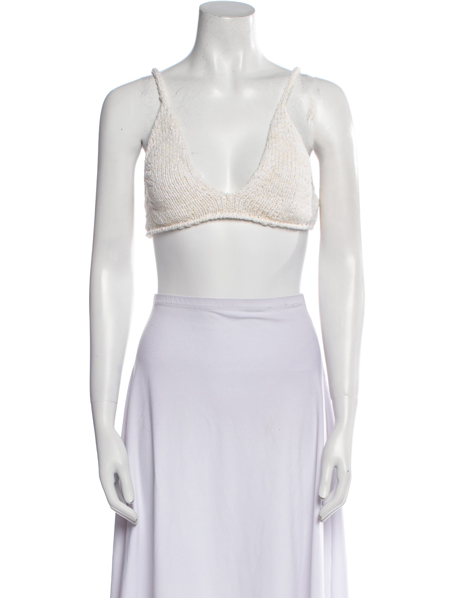 Bottega Veneta V-Neck Sleeveless Crop Top