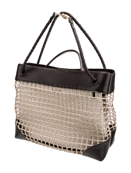 Bottega Veneta Canvas Net Andiamo Large