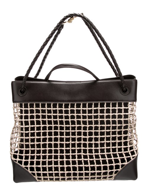 Bottega Veneta Canvas Net Andiamo Large