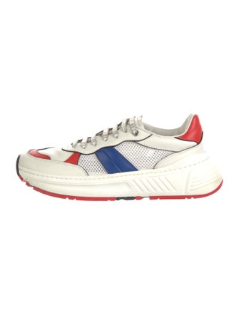 Bottega Veneta Leather Colorblock Pattern Sneakers