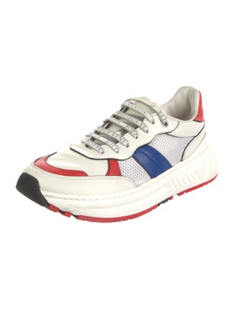 Bottega Veneta Leather Colorblock Pattern Sneakers