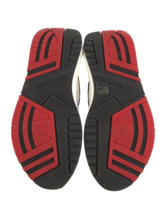 Bottega Veneta Leather Colorblock Pattern Sneakers