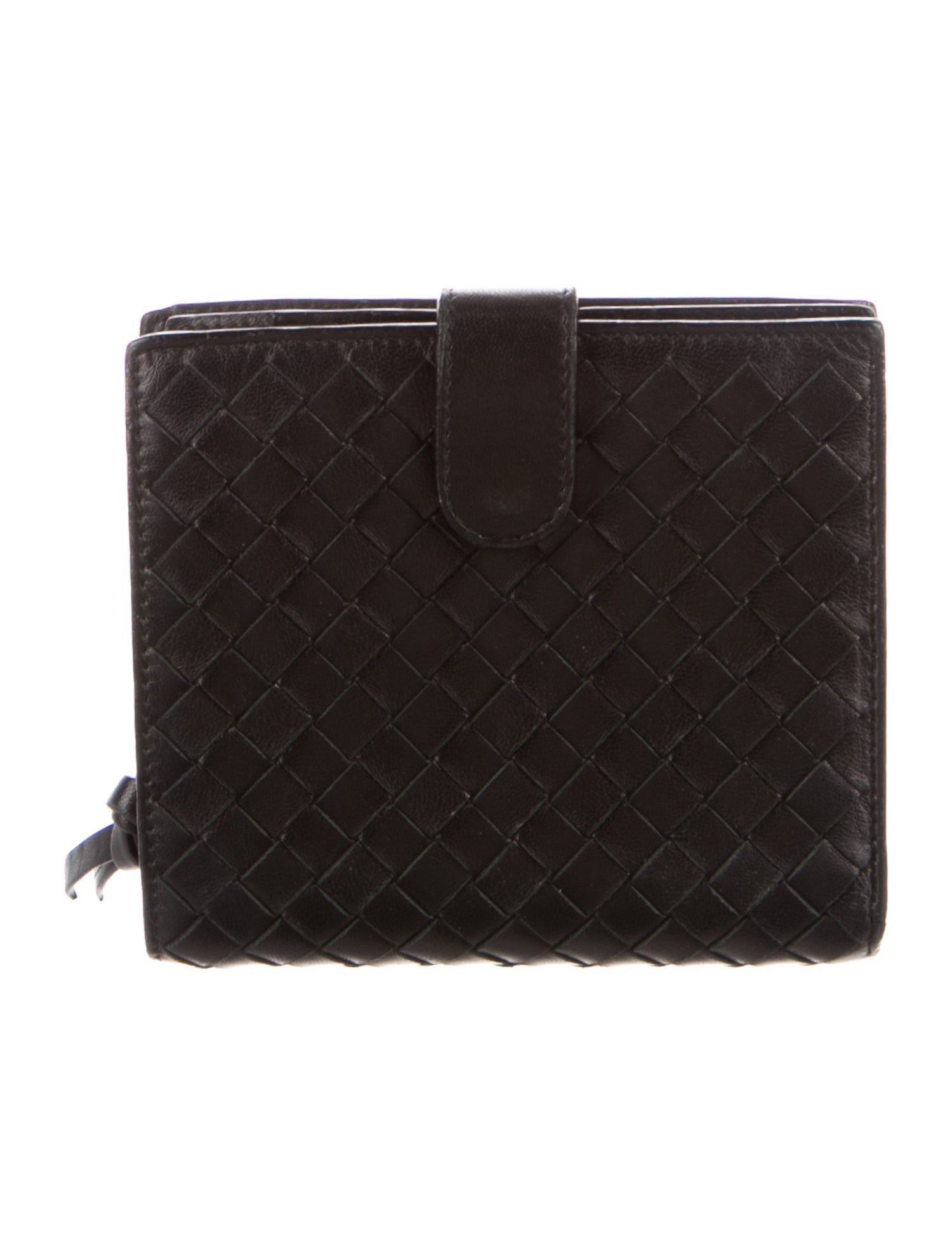 Bottega Veneta Intrecciato Weave Leather Compact Wallet