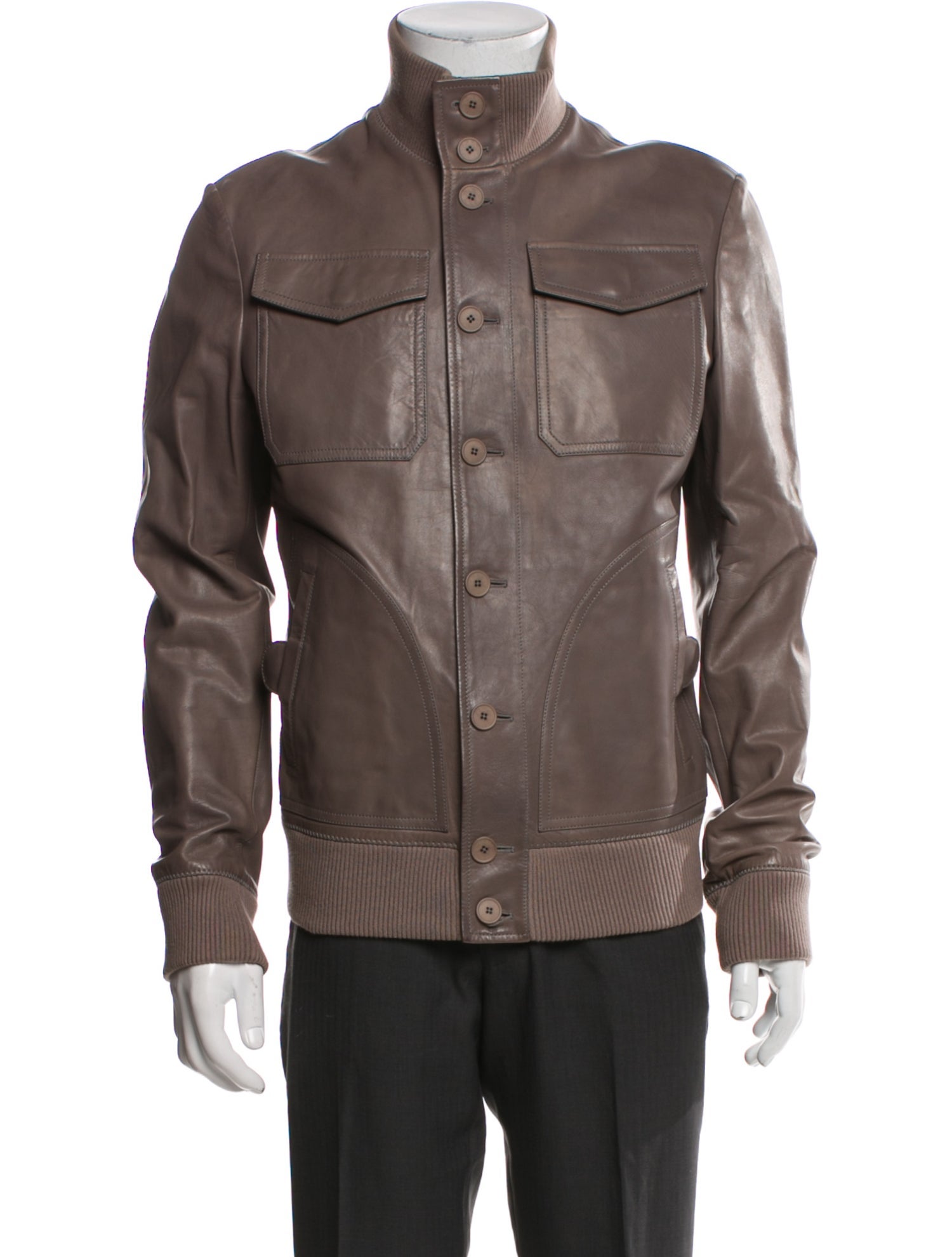 Bottega Veneta Leather Utility Jacket