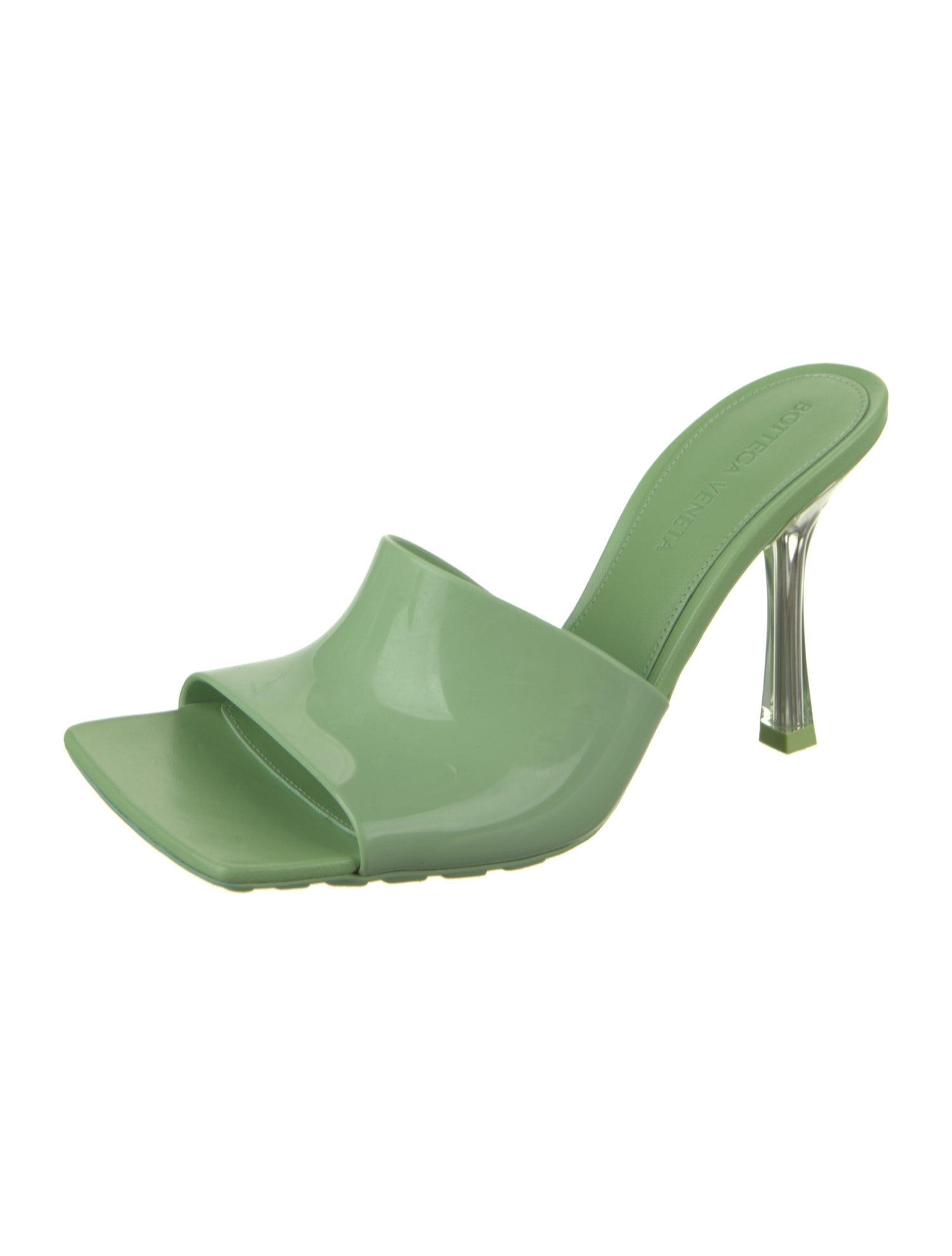 Bottega Veneta Rubber Leather Trim Embellishment Slides w/ Tags