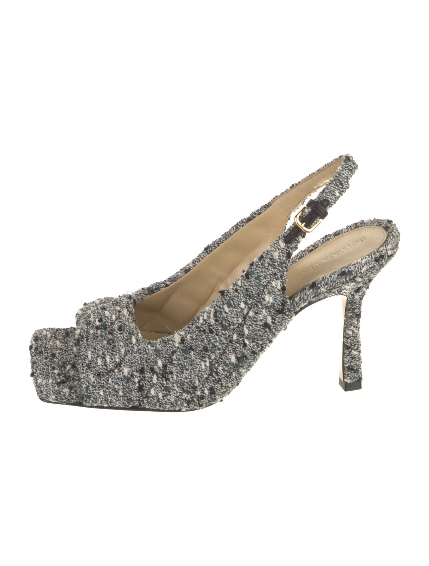 Bottega Veneta Animal Print Slingback Sandals