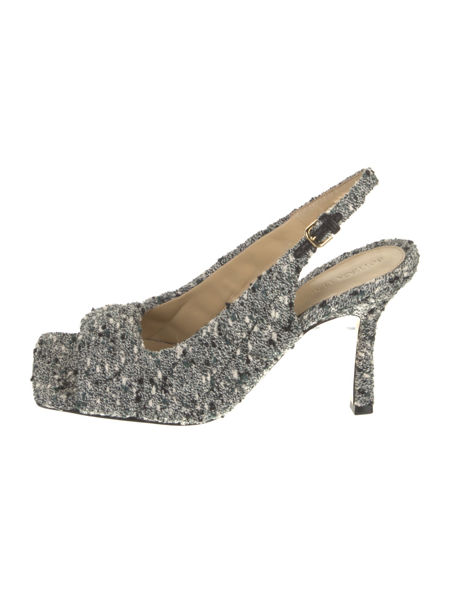 Bottega Veneta Animal Print Slingback Sandals