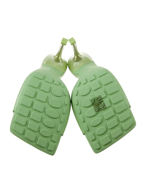 Bottega Veneta Rubber Leather Trim Embellishment Slides