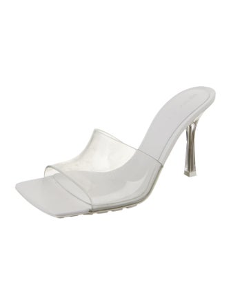 Bottega Veneta Rubber Leather Trim Embellishment Slides