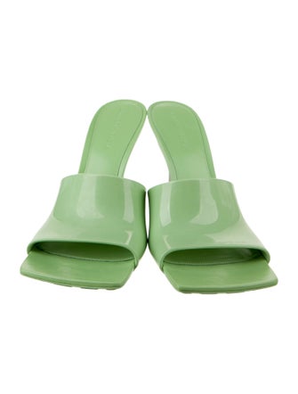 Bottega Veneta Rubber Leather Trim Embellishment Slides