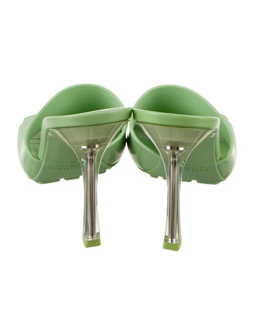 Bottega Veneta Rubber Leather Trim Embellishment Slides