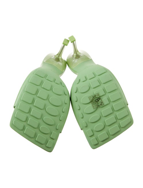 Bottega Veneta Rubber Leather Trim Embellishment Slides