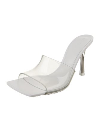 Bottega Veneta Rubber Leather Trim Embellishment Slides