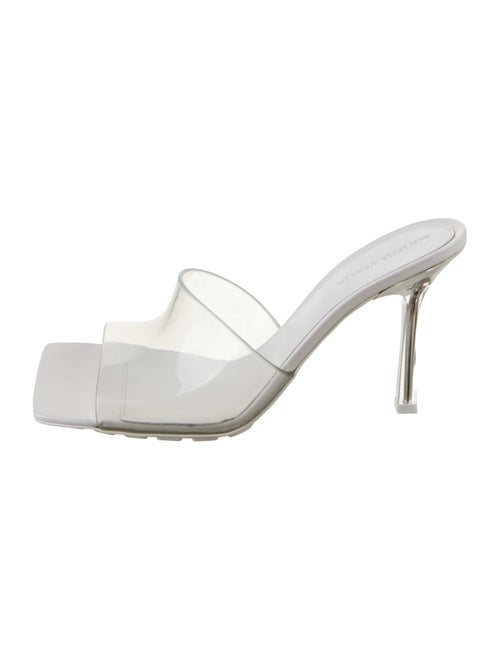 Bottega Veneta Rubber Leather Trim Embellishment Slides