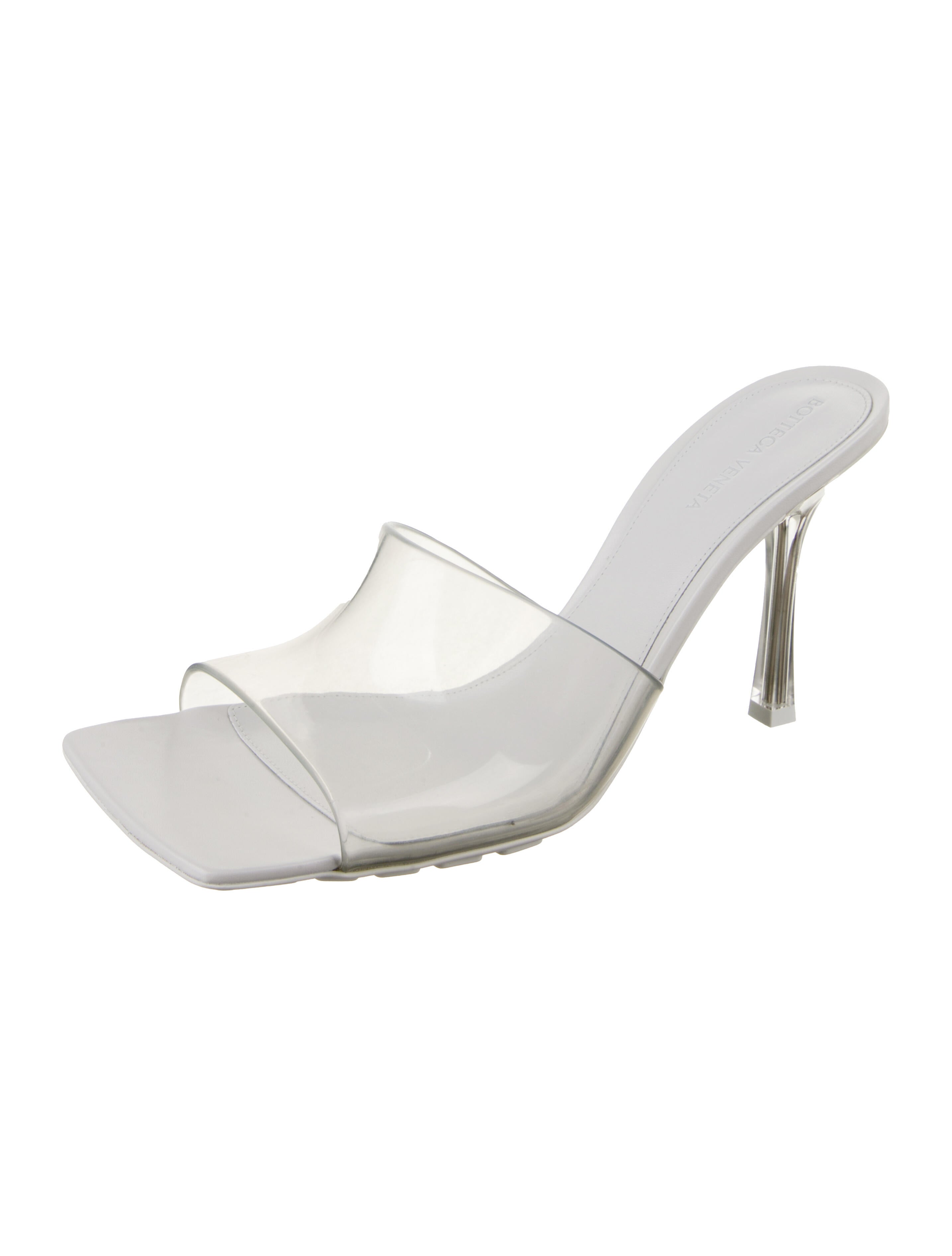 Bottega Veneta Rubber Leather Trim Embellishment Slides