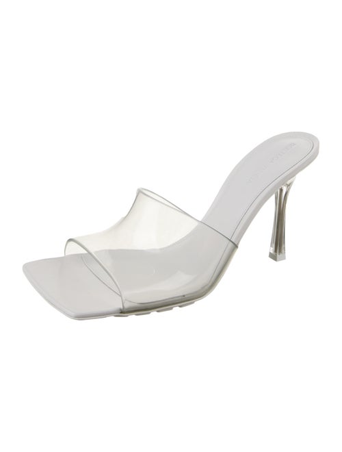 Bottega Veneta Rubber Leather Trim Embellishment Slides