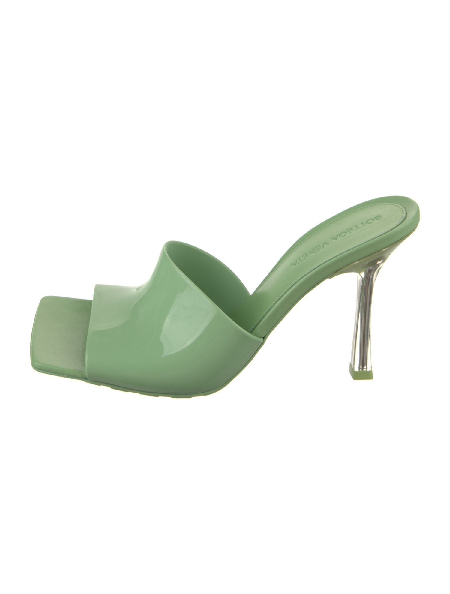 Bottega Veneta Rubber Leather Trim Embellishment Slides