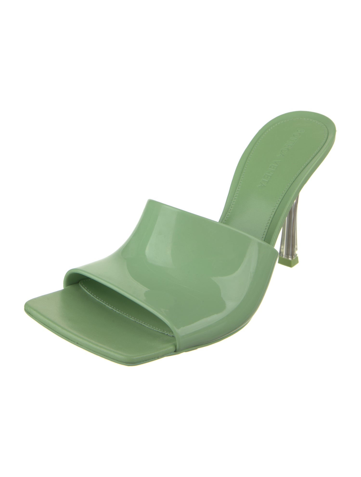 Bottega Veneta Rubber Leather Trim Embellishment Slides