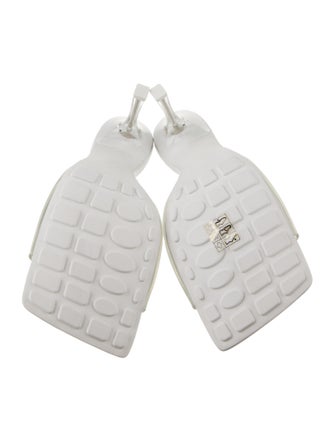 Bottega Veneta Rubber Leather Trim Embellishment Slides