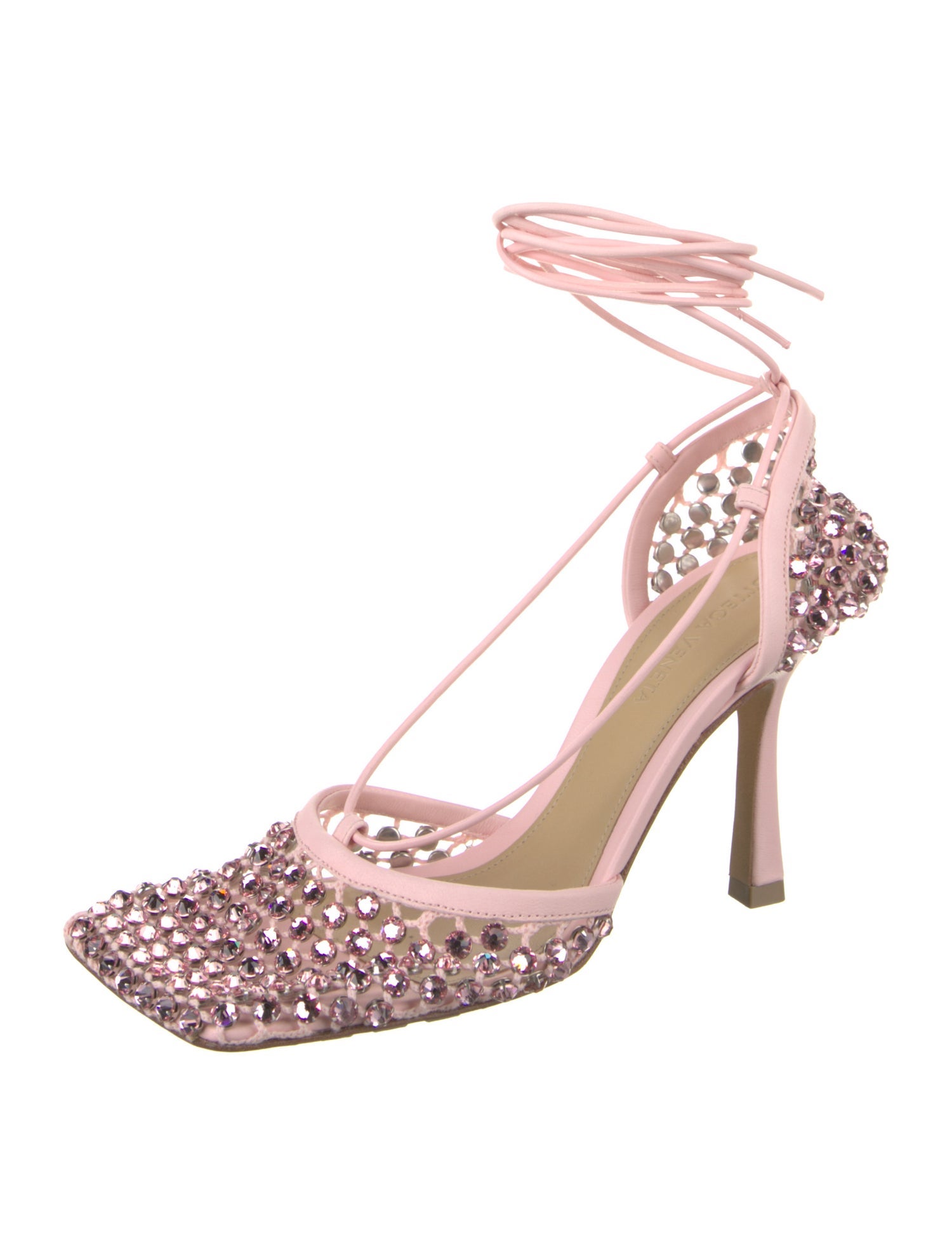 Bottega Veneta Mesh Crystal Embellishments D'Orsay Pumps w/ Tags