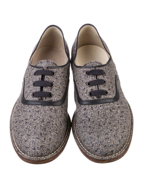 Bottega Veneta Tweed Pattern Derby Shoes