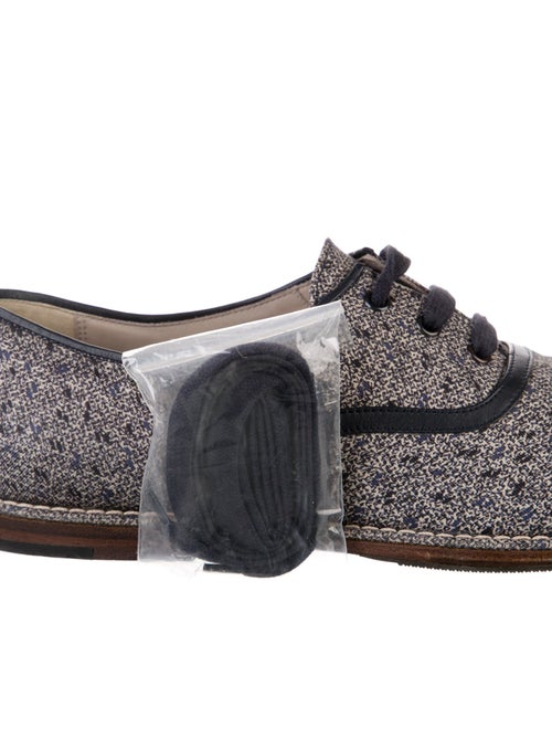 Bottega Veneta Tweed Pattern Derby Shoes