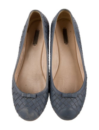 Bottega Veneta Intrecciato Weave Leather Ballet Flats
