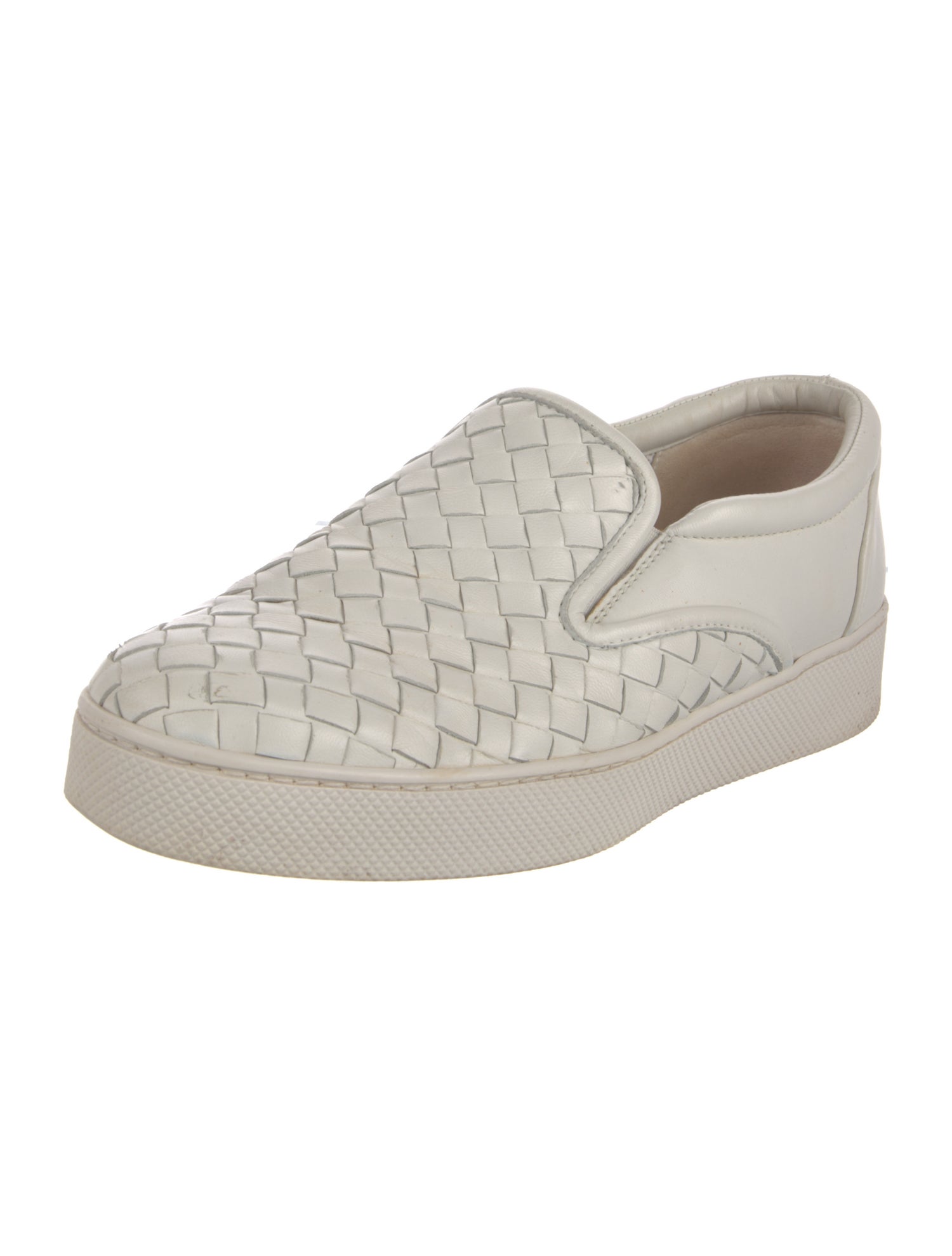 Bottega Veneta Intrecciato Weave Leather Sneakers