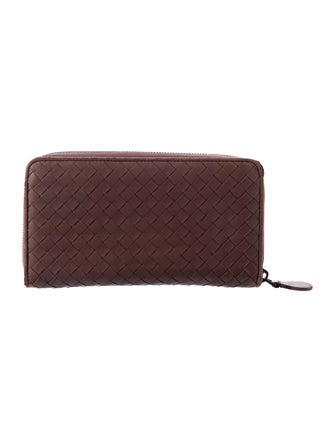 Bottega Veneta Intrecciato Weave Leather Continental Wallet