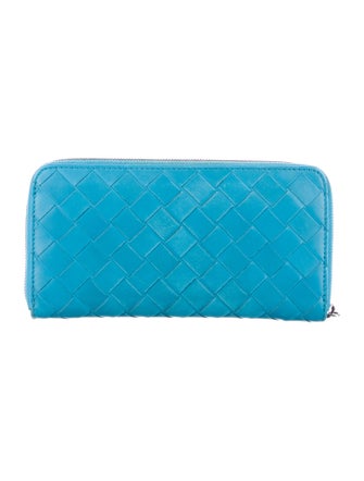 Bottega Veneta Intrecciato Weave Leather Continental Wallet