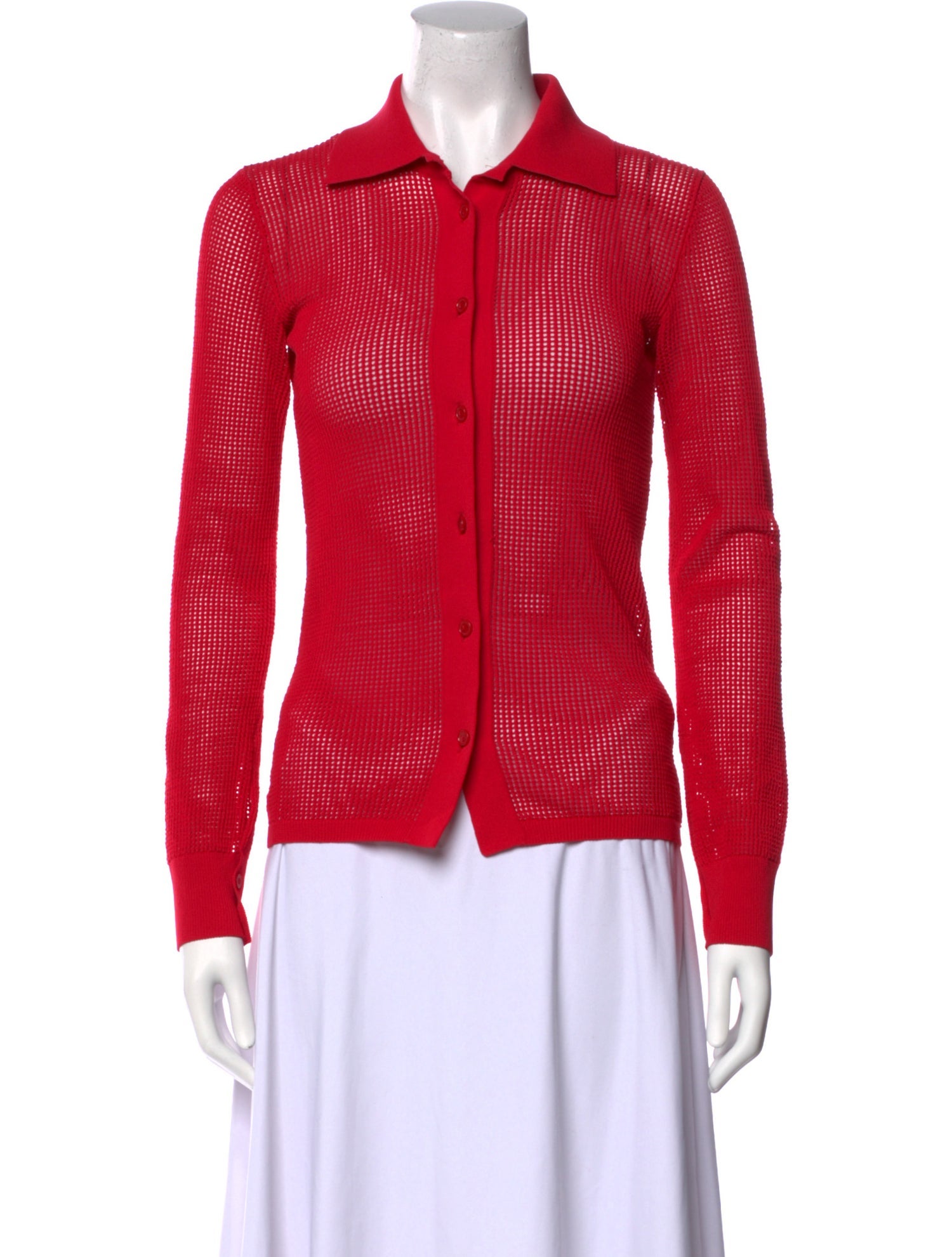 Bottega Veneta Long Sleeve Button-Up Top