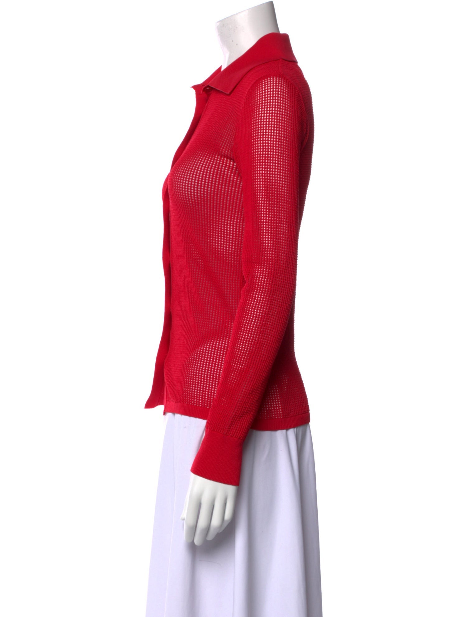 Bottega Veneta Long Sleeve Button-Up Top