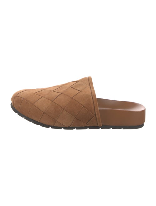 Bottega Veneta Intrecciato Weave Suede Mules