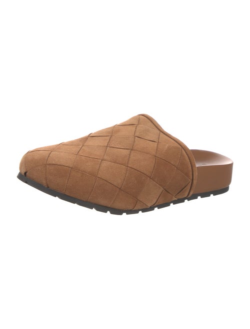 Bottega Veneta Intrecciato Weave Suede Mules