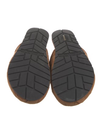 Bottega Veneta Intrecciato Weave Suede Mules